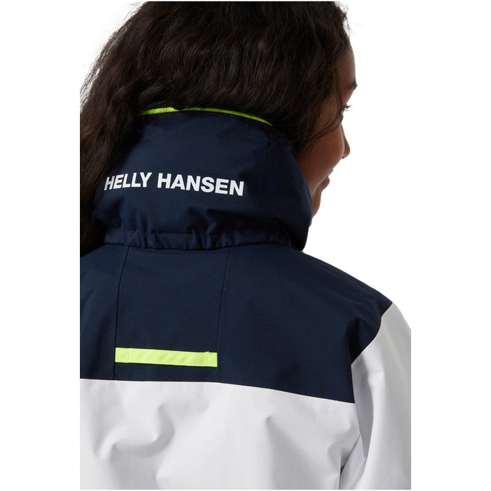 2024 Helly Hansen Junior Salt Port 2.0 Sailing Jacket 41694 - White